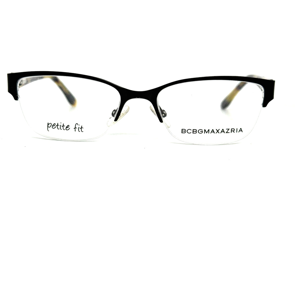BCBGMAXAZRIA LAUREN Black Eyeglasses Frames Half rim 48-16-135mm 20577‎